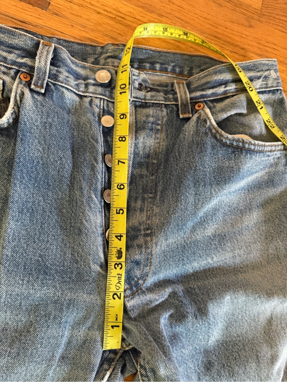 Vintage Levi's 501 USA made Jeans tagged 33x32 actual 30.5x30 - Picture 3 of 7